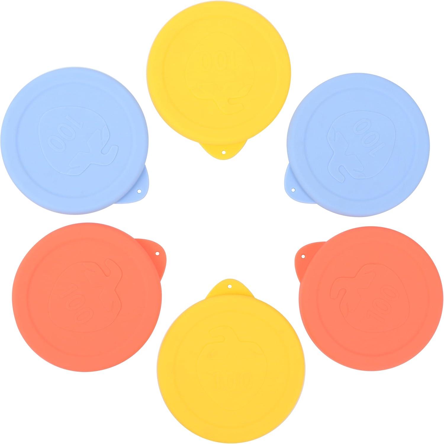 100mm Silicone Lids for Weck Jars，6 Pack Reusable Silicone Covers Replacement Lids for Weck Jars, Microwave & Dishwasher Safe, Fits Models 738, 739, 740, 741, 742, 743, 744, 745, 748, 974