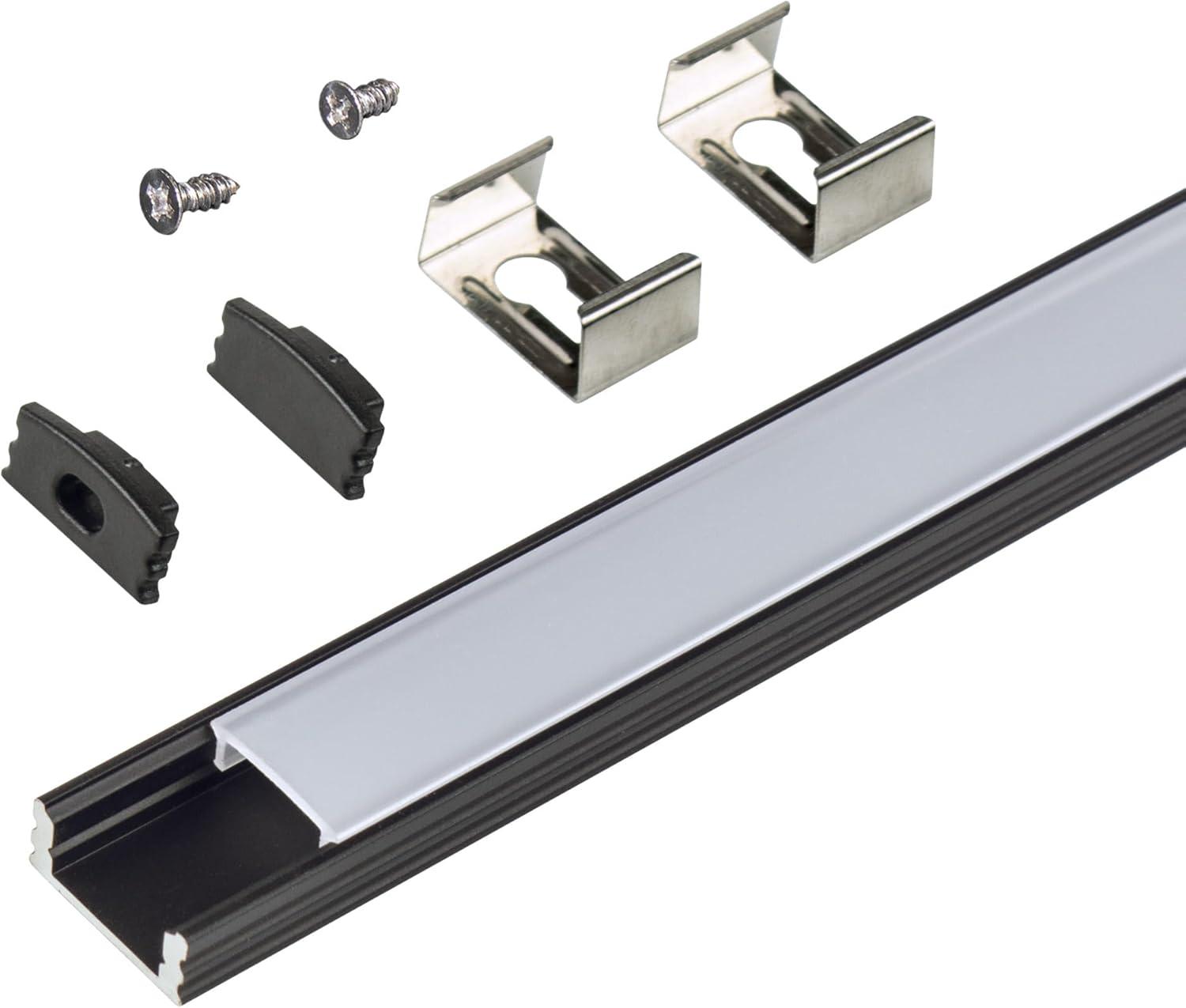 LED Tape Light Mounting Channel, Surface Mount, Silver