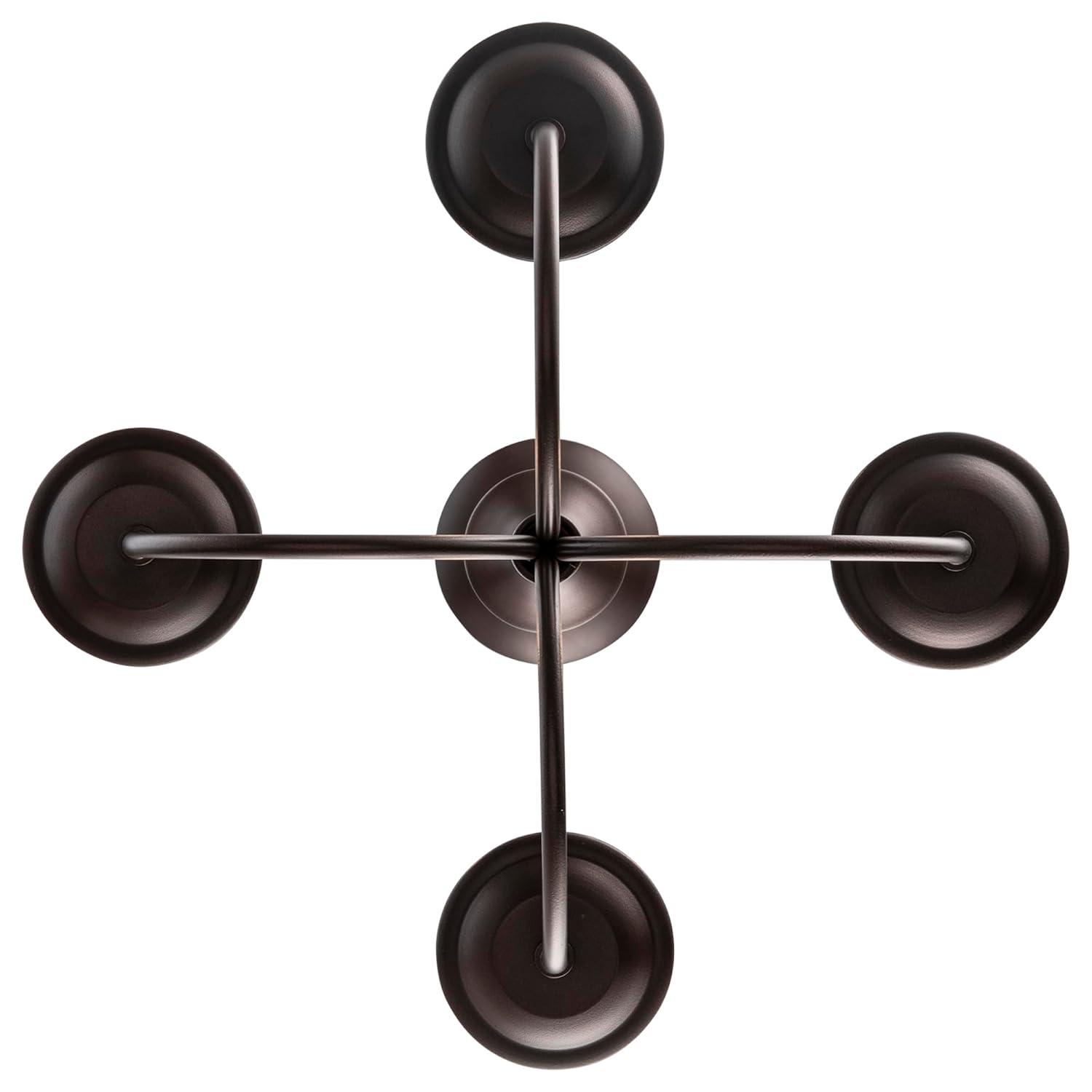 Lucid Lighting 4 -Light Oil-rubbed Bronze Transitional For Use in Bedrooms, Dining Rooms, Foyers, Kitchens, Living Rooms Chandelier