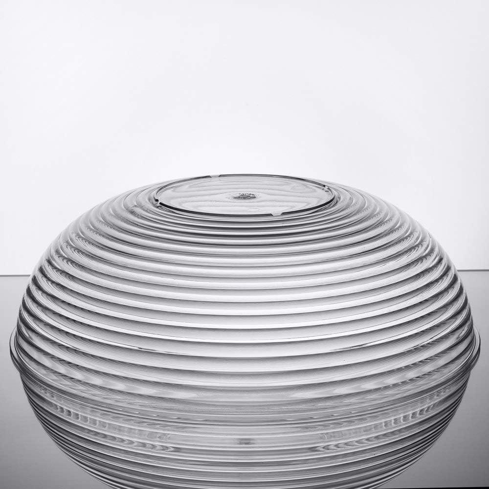 Clear Ribbed 20 Quart Plastic Serving Bowl