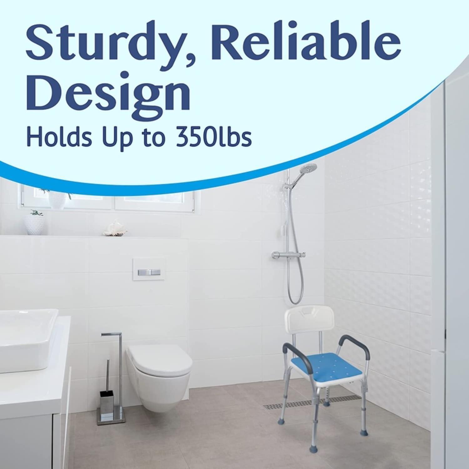 Medokare Premium Shower Chair for Inside Shower - Medical Grade - Adjustable Support Bench