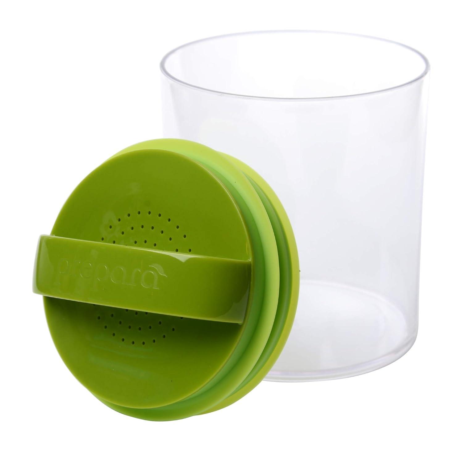 Prepara Green Grocer Super Savor Vacuum Seal Food Storage Container, Green