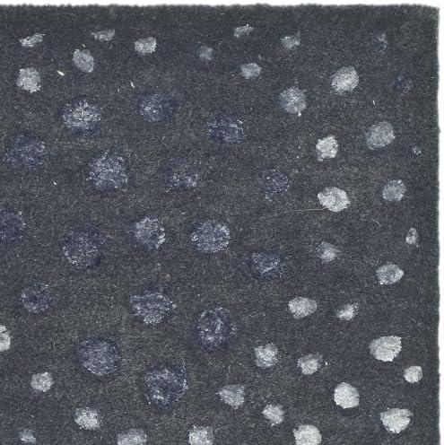 SAFAVIEH Soho Andrew Polka Dots Wool Area Rug, Dark Grey, 2' x 3'