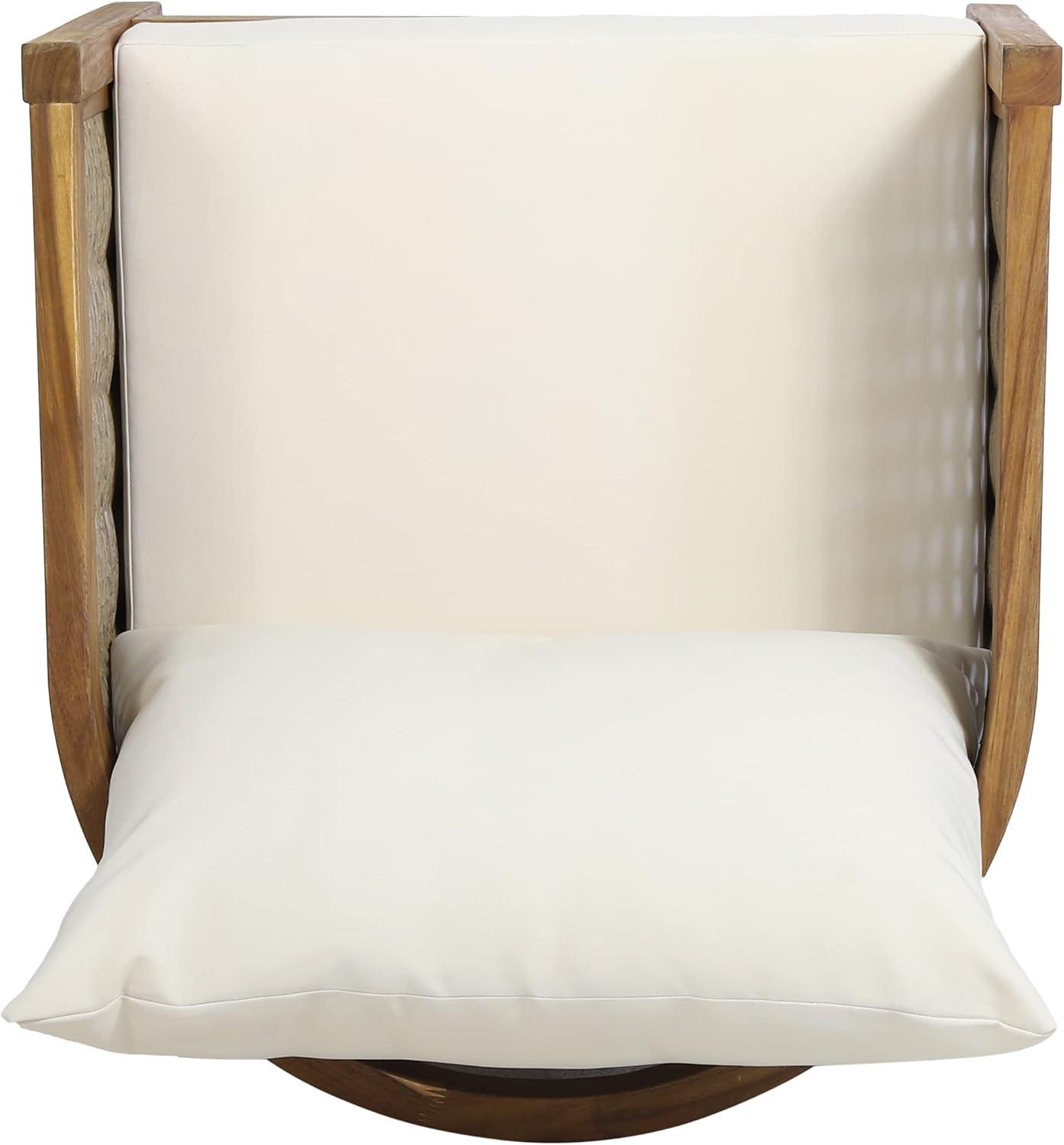 Burchett 2pk Outdoor Acacia Wood Club Chairs with Cushions: Weather-Resistant, UV-Resistant - Christopher Knight Home