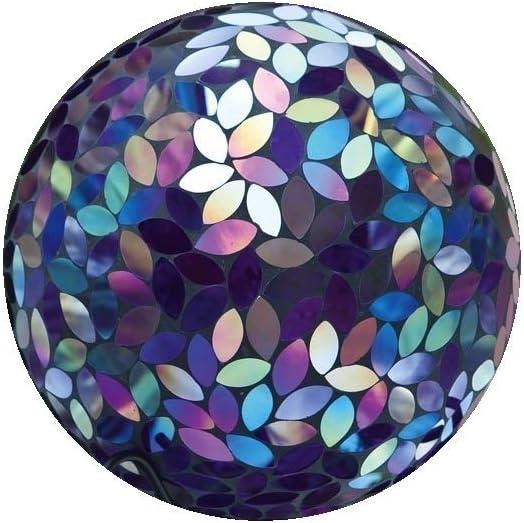 Iridescent Purple Glass Mosaic Gazing Ball for Garden