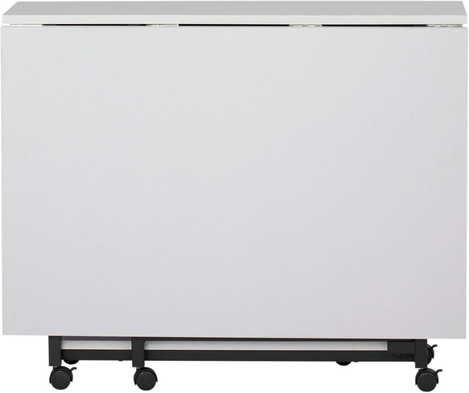 30&#34; Fixed Height Mobile Fabric Cutting Table with Storage Charcoal/White - Sew Ready