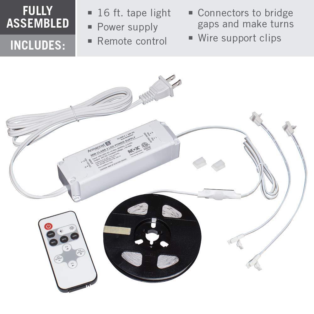 RibbonFlex Home 24V Dim-to-Warm White LED Strip Light Kit