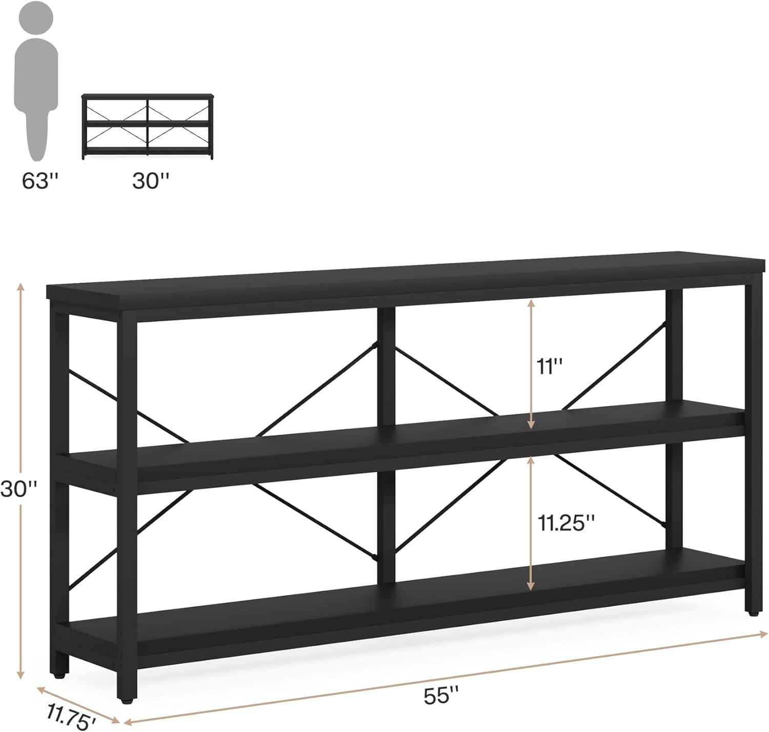 Tribesigns 55 Inches 3 Tiers TV Stand Console Long Sofa Table