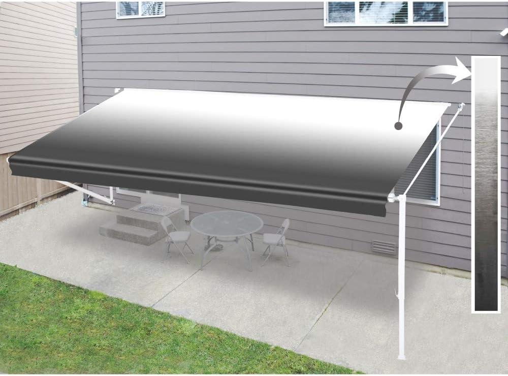 ALEKO Black Fade Vinyl 10' x 8' RV Awning Fabric Replacement