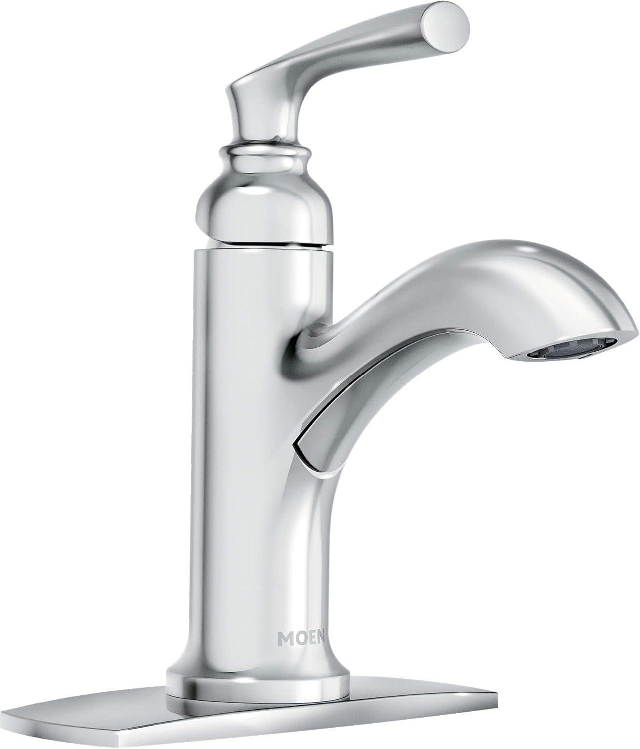 Hilliard Chrome Single Hole Bathroom Faucet with Pop-Up Drain