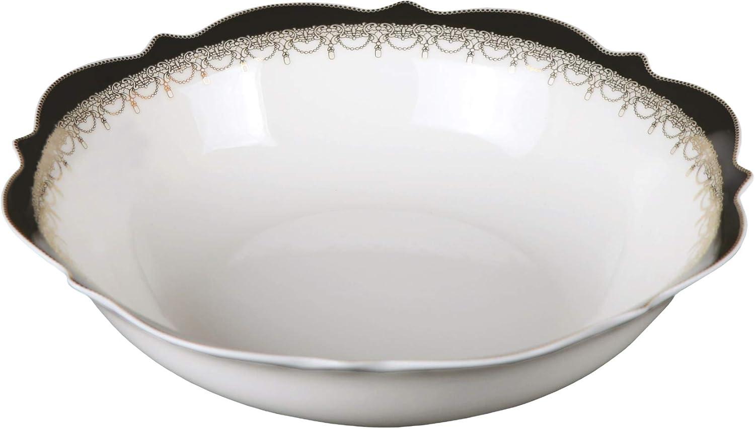 Elisa Glossy White Porcelain Dinnerware Set, Service for 8