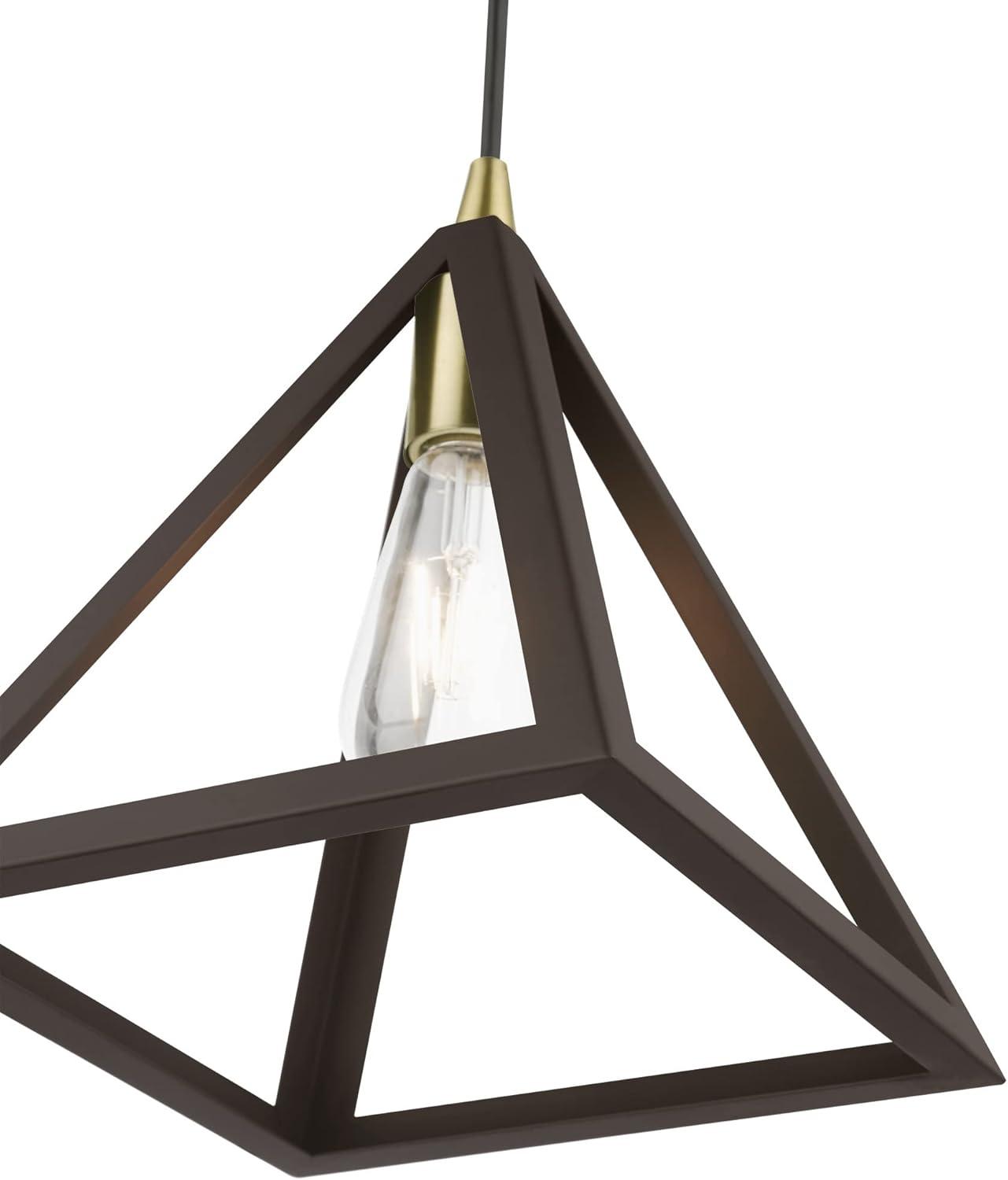 Livex Lighting Pinnacle 1 - Light Pendant in  Black/Brushed Nickel