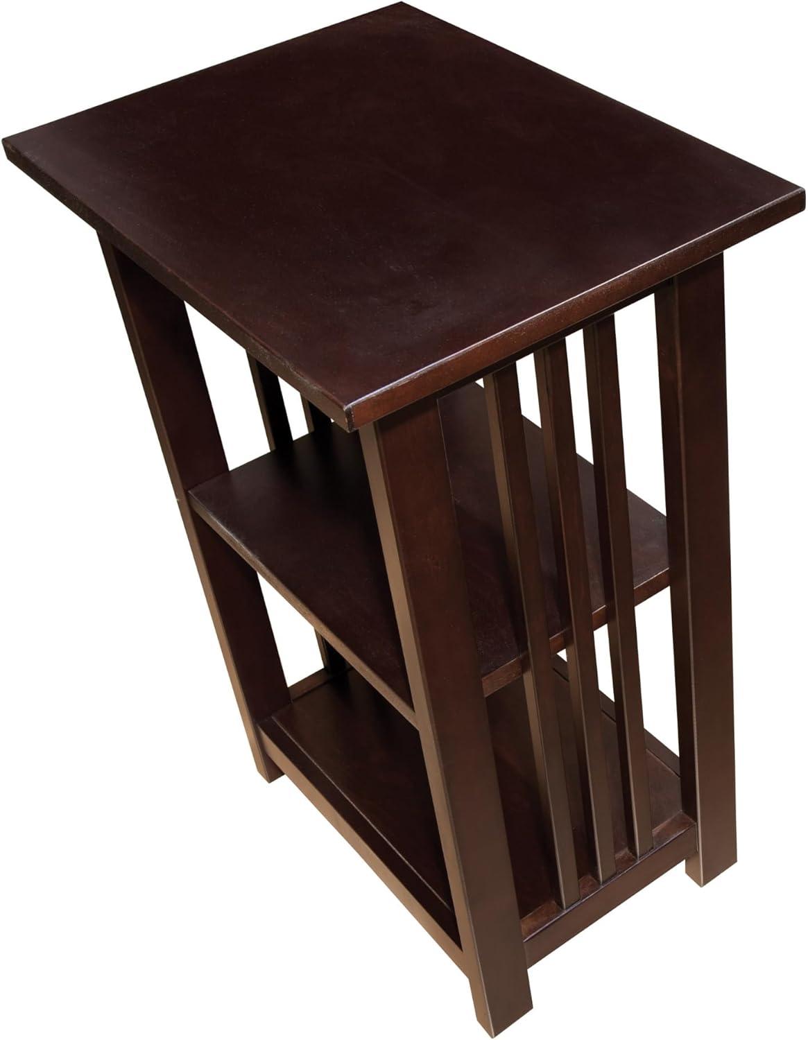 2-shelf End Table Wood Espresso - Alaterre Furniture