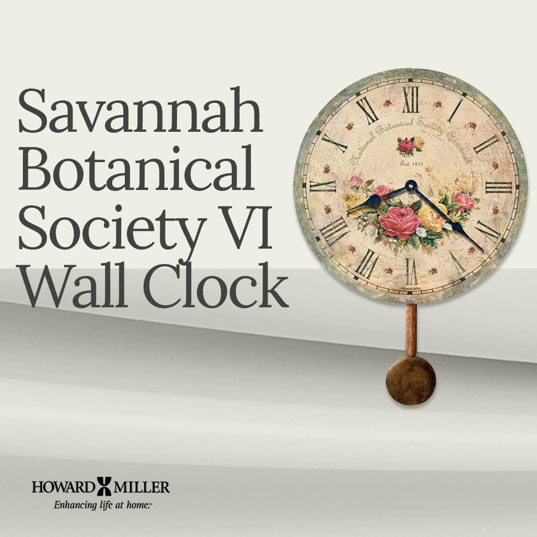 Howard Miller 620401 Savannah Botanical Society Vi Wall Clock 620401