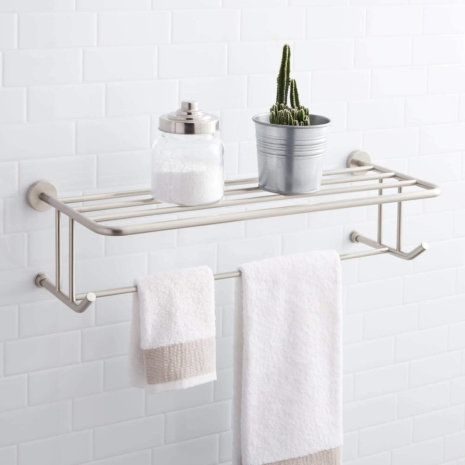 Ceeley Collection Wall-Mount Towel Rack with Shelf
