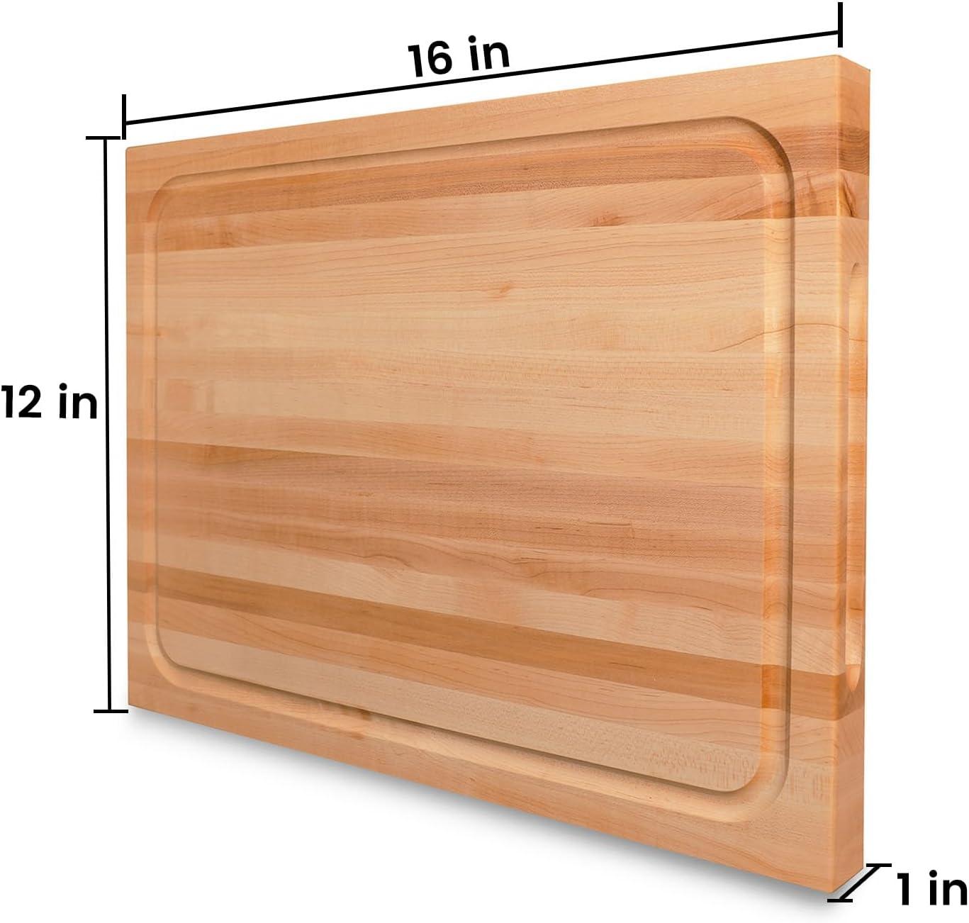 CONSDAN CONSDAN Cutting Board, Hard Maple with Invisible Inner Handle, Edge Grain,