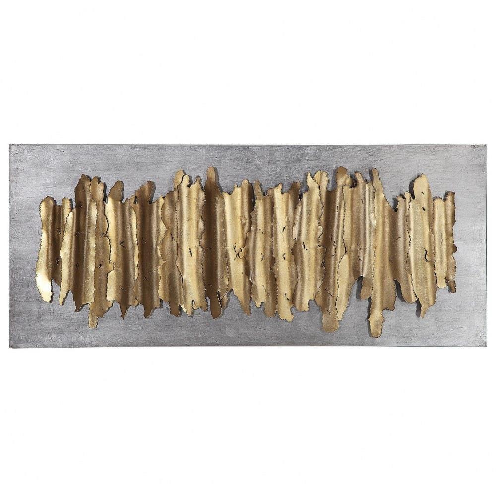 Uttermost Lev 55 1/4" Wide Gold and Silver Metal Wall Art