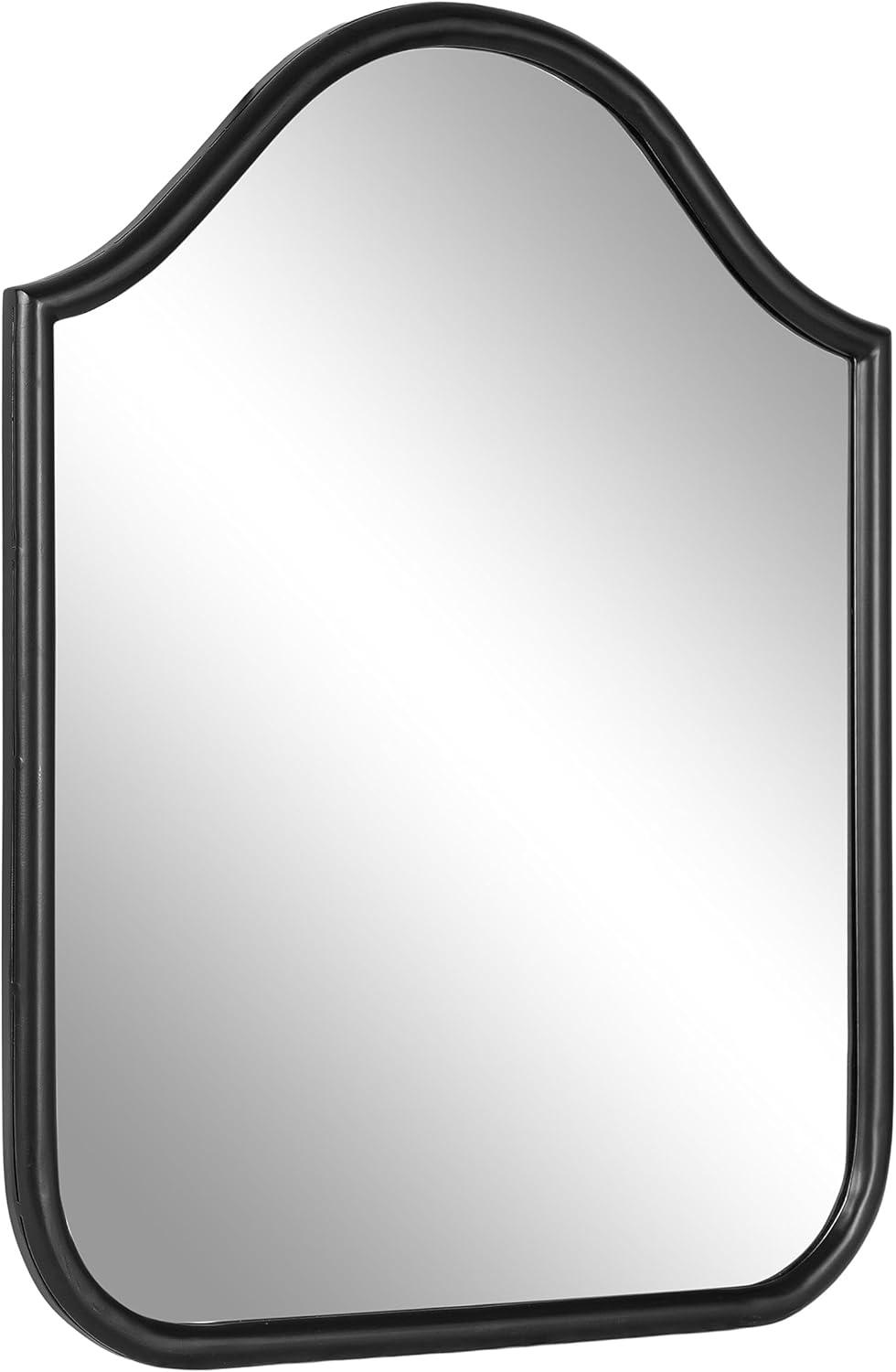 Fellows 18 x 24 Black Scallop Arched Wall Mirror