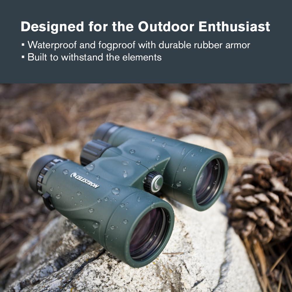 Green Polycarbonate 10x42 Waterproof Nature Binoculars
