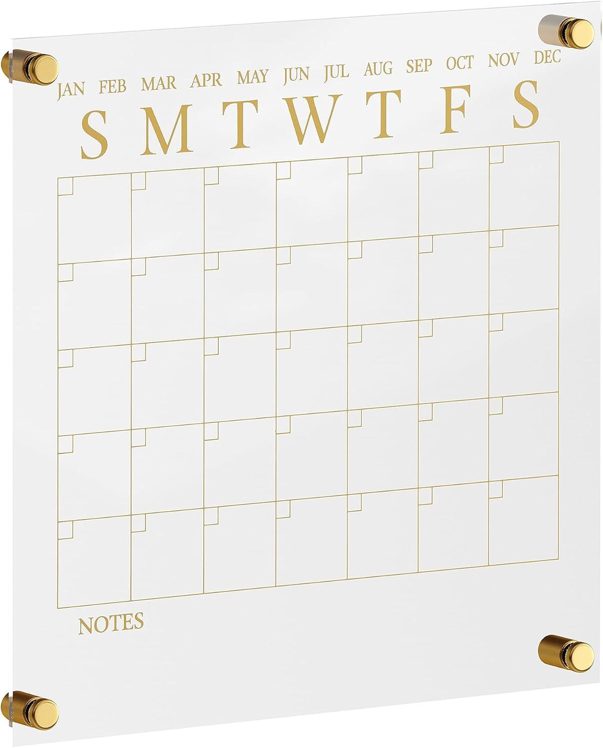 Thomas Martha Stewart Acrylic Wall Calendar with Dry Erase Marker and Mounting Hardware