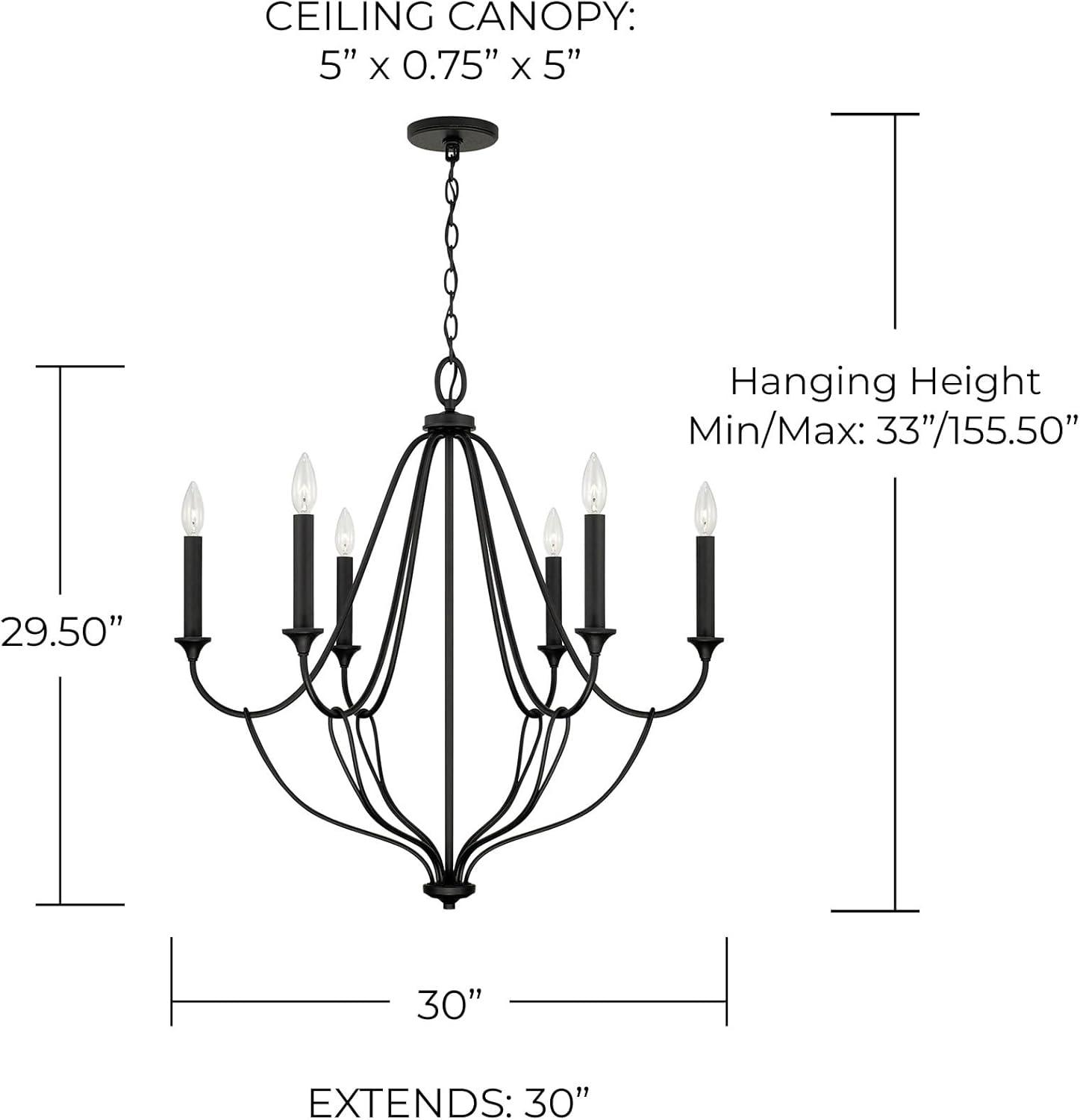 6 - Light Dimmable Classic / Traditional Chandelier