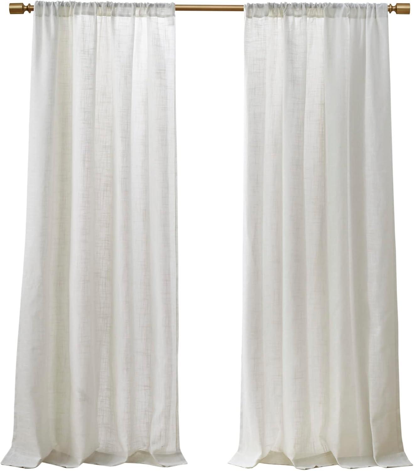 Kyler Linen Blend Light Filtering Curtain Panel Pair