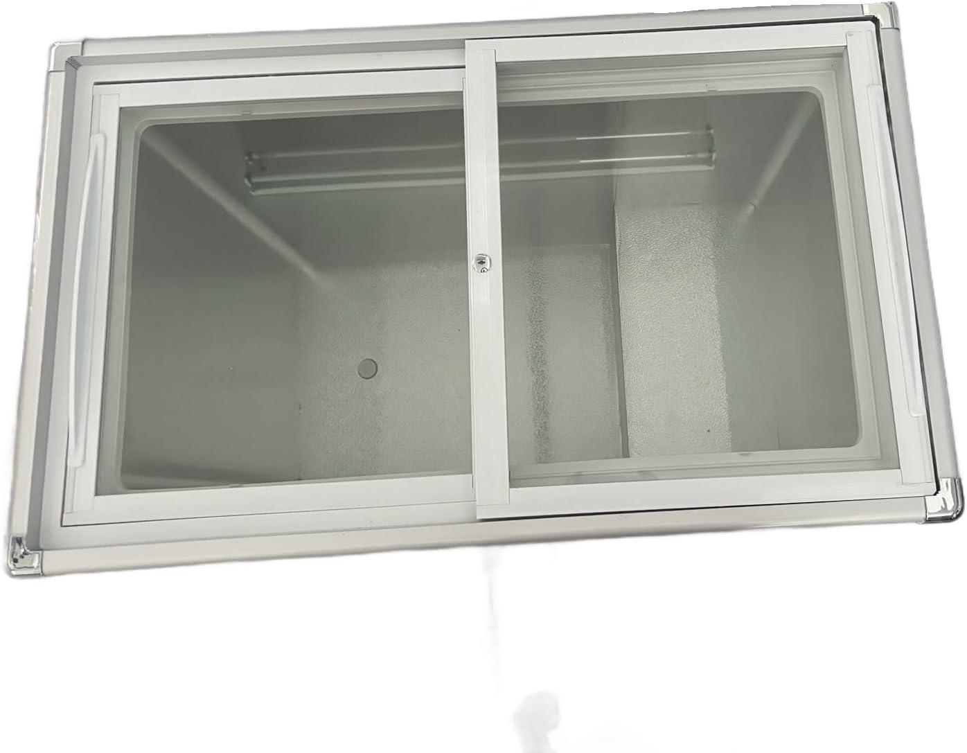 White Glass Top Freestanding Chest Freezer (24x19x30)