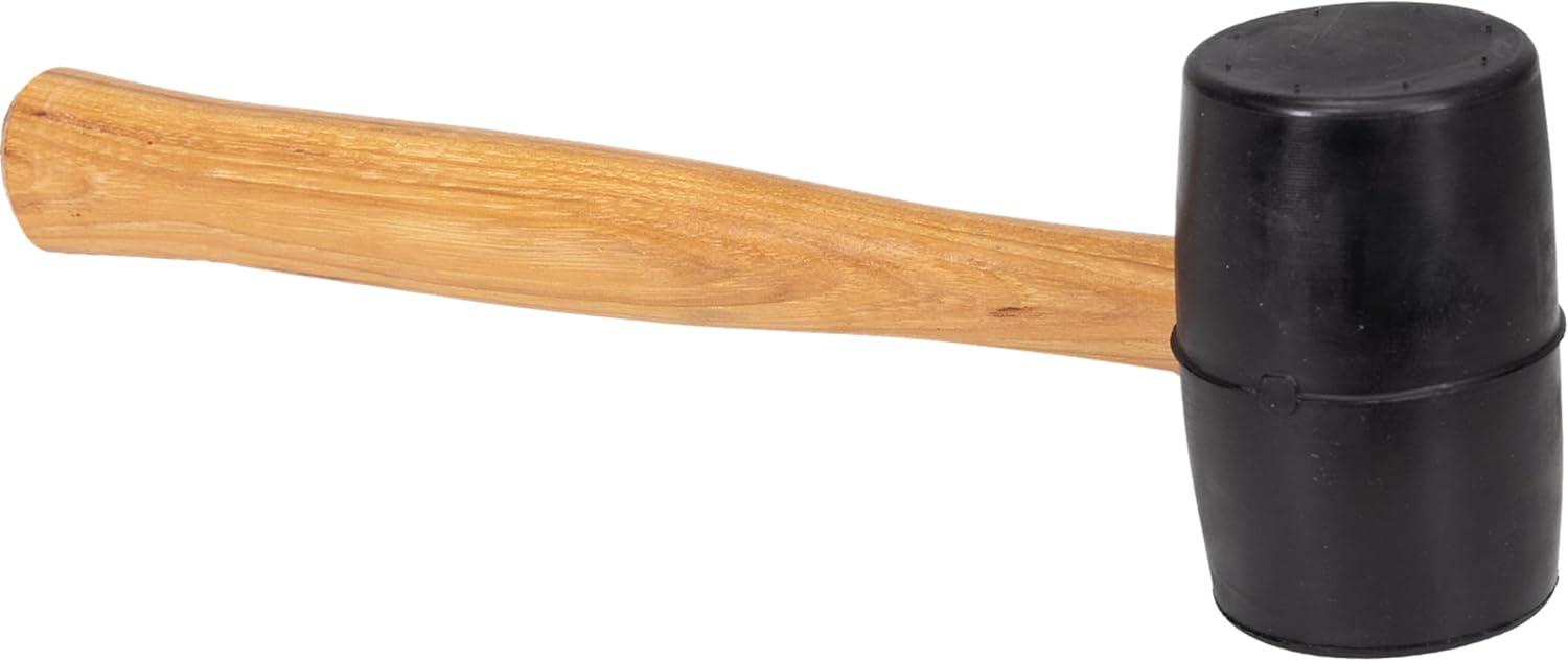 Vaughan 20 oz Black Solid Rubber Mallet