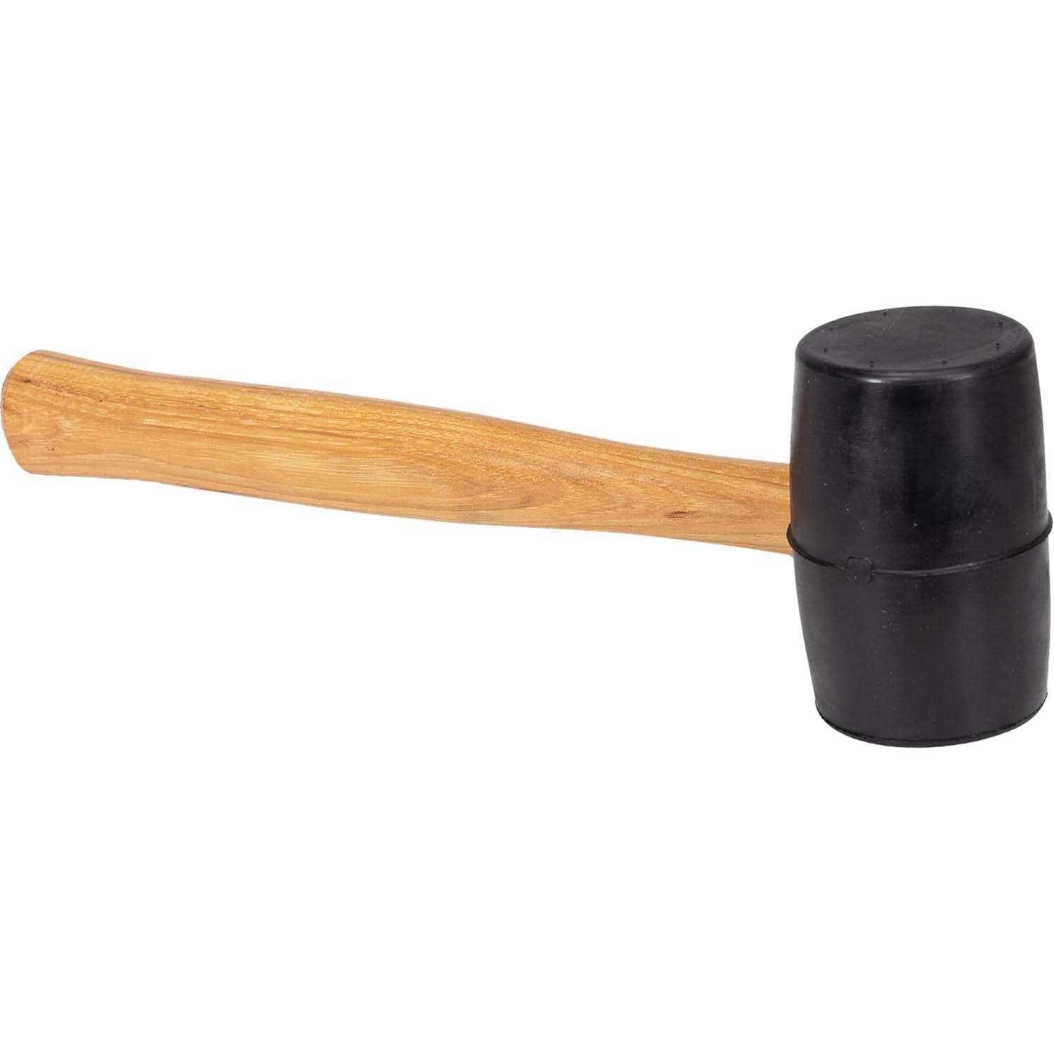 Vaughan 20 oz Black Solid Rubber Mallet