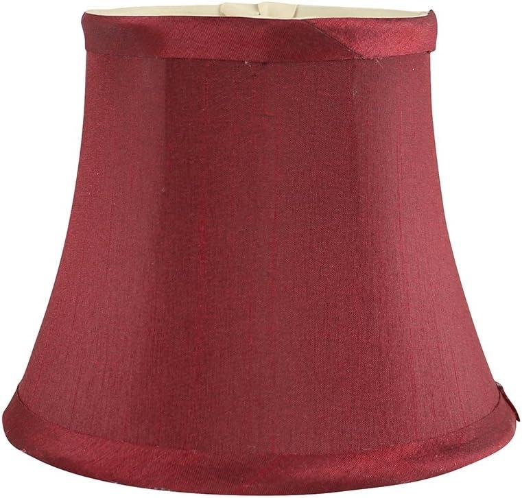 Meriville Set of 5 Burgundy Faux Silk Clip On Chandelier Lamp Shades, 4-inch by 6-inch by 5-inch