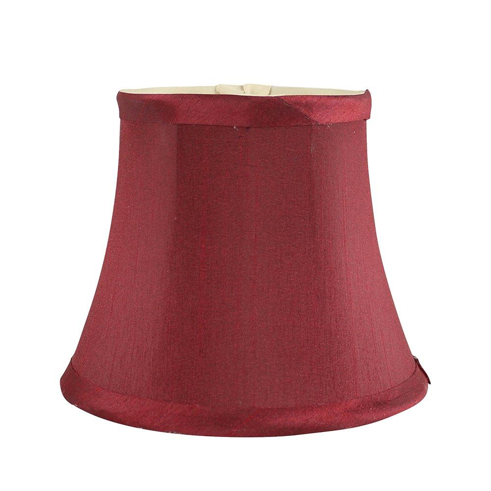 Meriville Set of 5 Burgundy Faux Silk Clip On Chandelier Lamp Shades, 4-inch by 6-inch by 5-inch