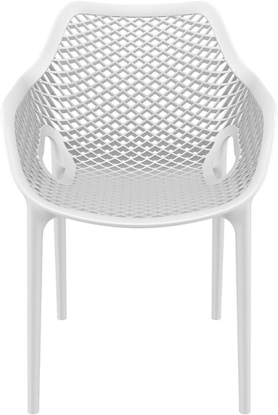 Modern Air XL White Polypropylene Outdoor Dining Chair