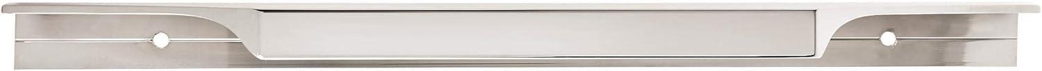 Polished Chrome Modern Cabinet Edge Pull with Mounting Hardware