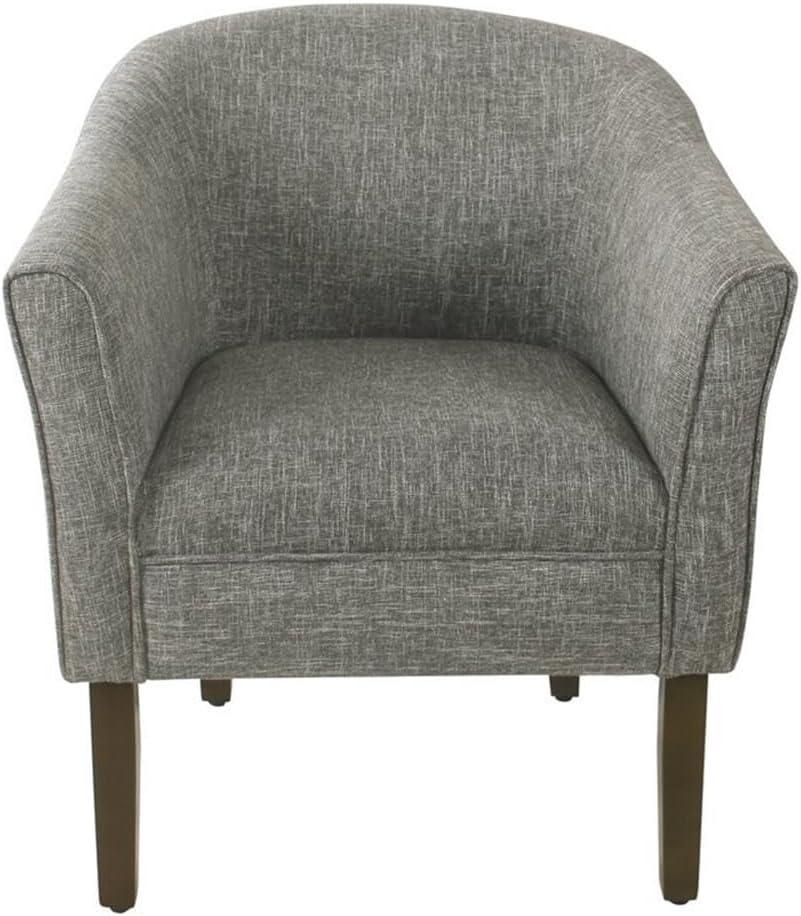 Modern Barrel Accent Chair Gray - HomePop: Upholstered Side Chair for Bedroom & Living Room, Comfort Seating