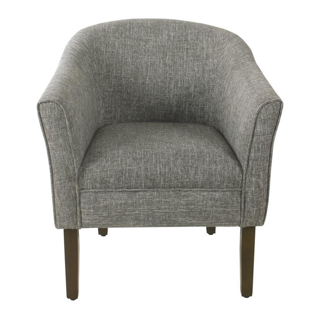 Modern Barrel Accent Chair Gray - HomePop: Upholstered Side Chair for Bedroom & Living Room, Comfort Seating