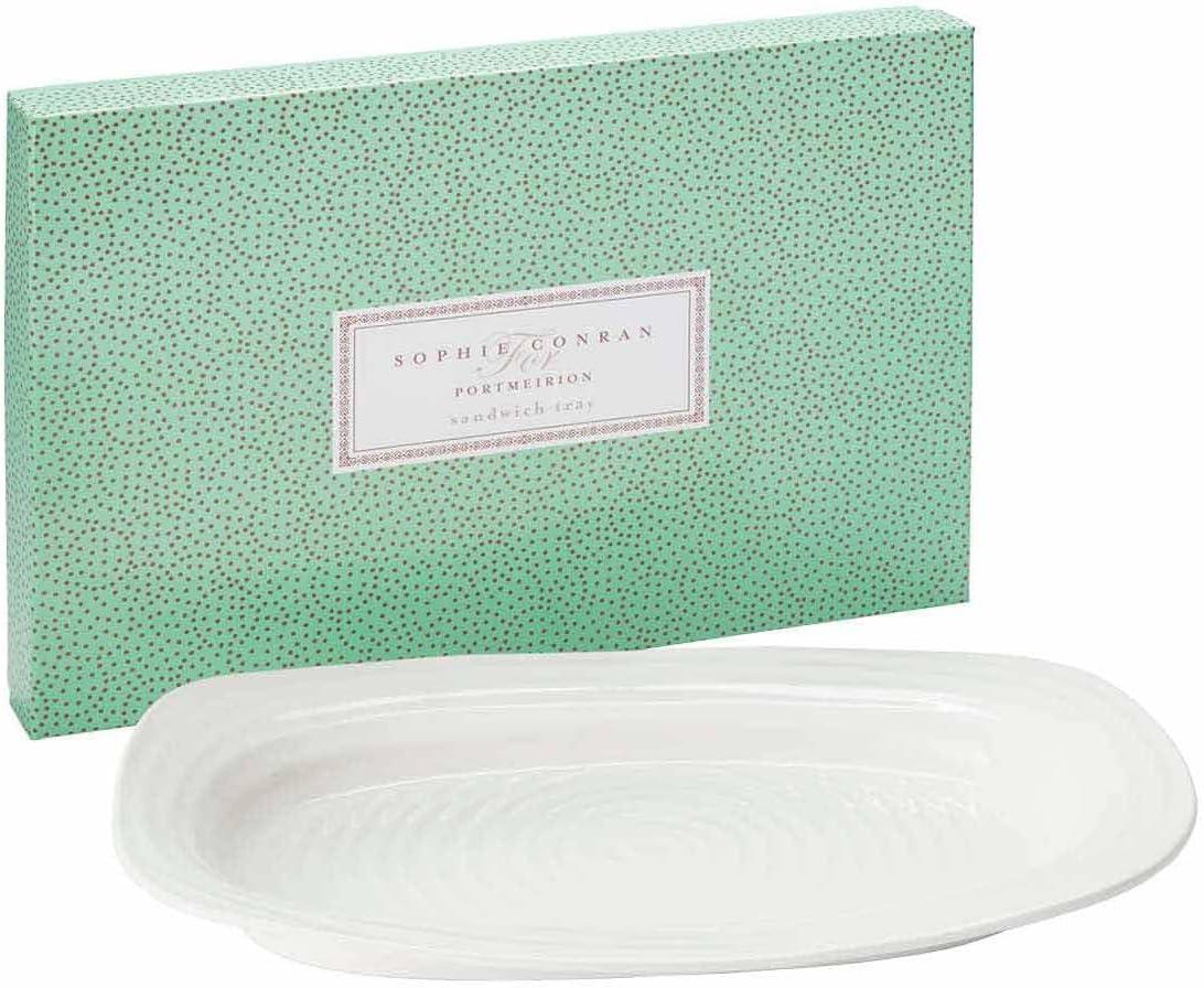 Portmeirion Portmeirion Sophie Conran White Melamine Sandwich Tray 13.5"X9"