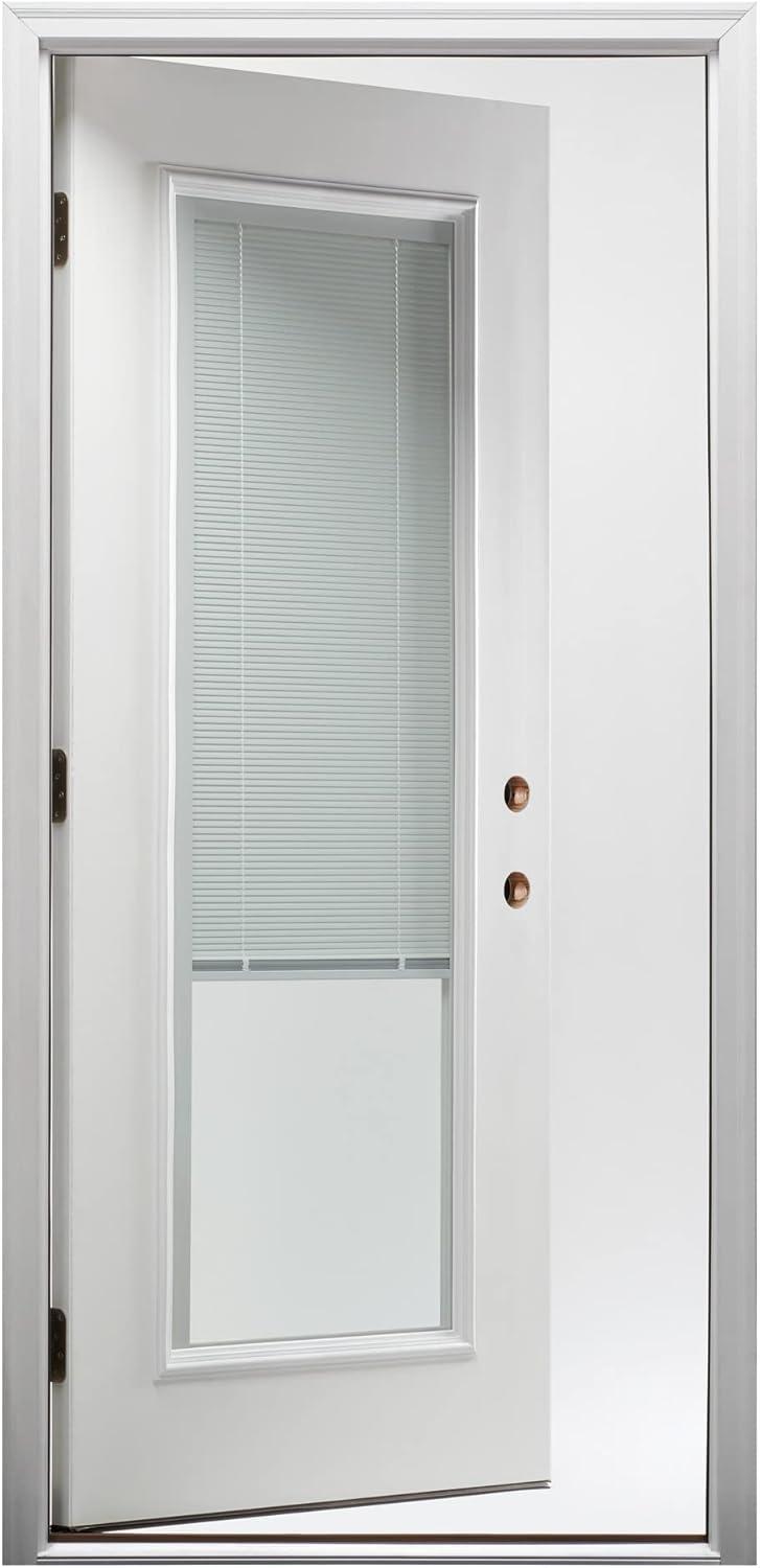National Door Company EMJ686BLPR26R Steel Primed, Right Hand In-swing, Prehung Door, Full Lite, 30" x 80"