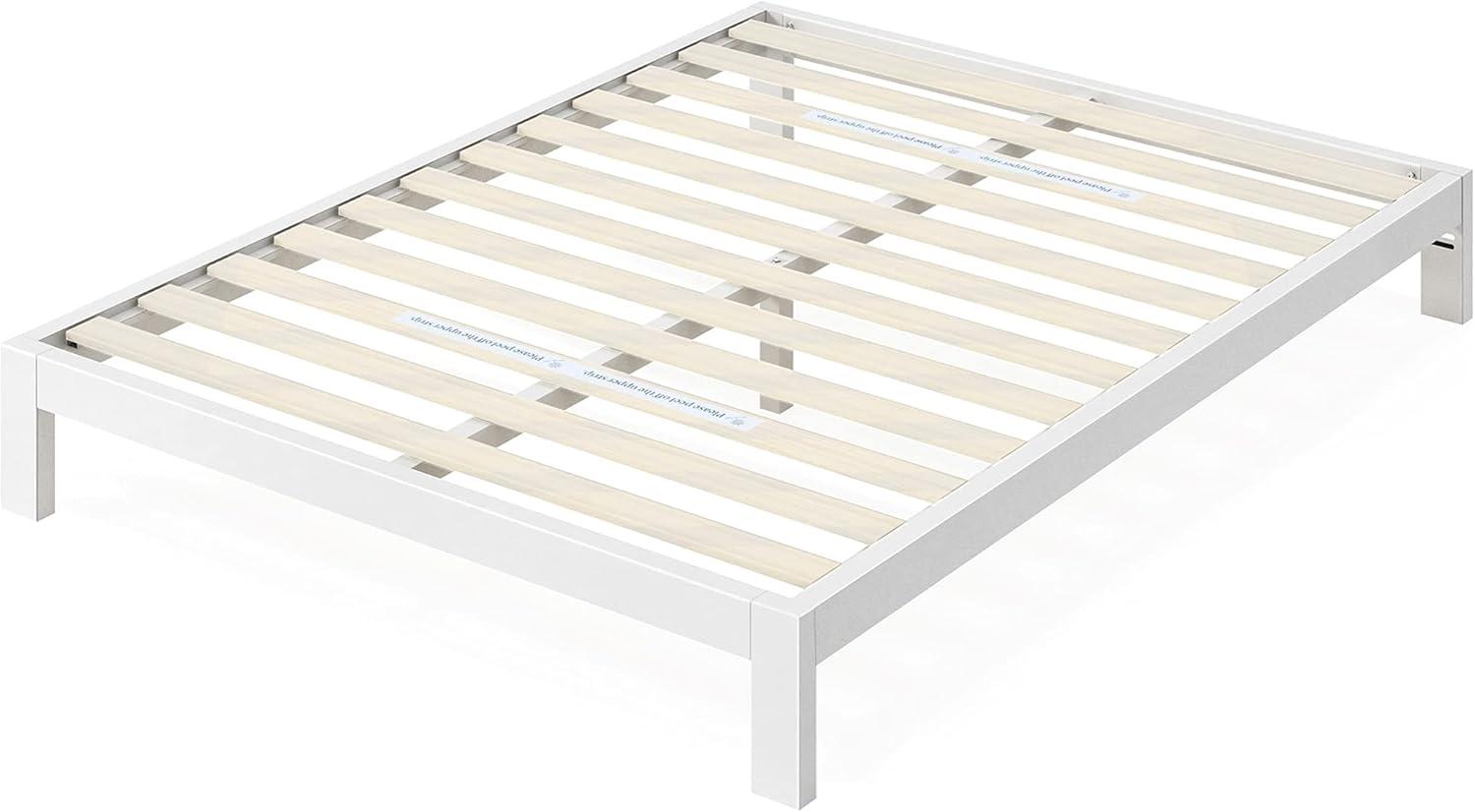 Queen Arnav 10" Metal Platform Bed Frame White - Zinus: Minimalist Steel Foundation, No Box Spring Needed, Easy to Assemble