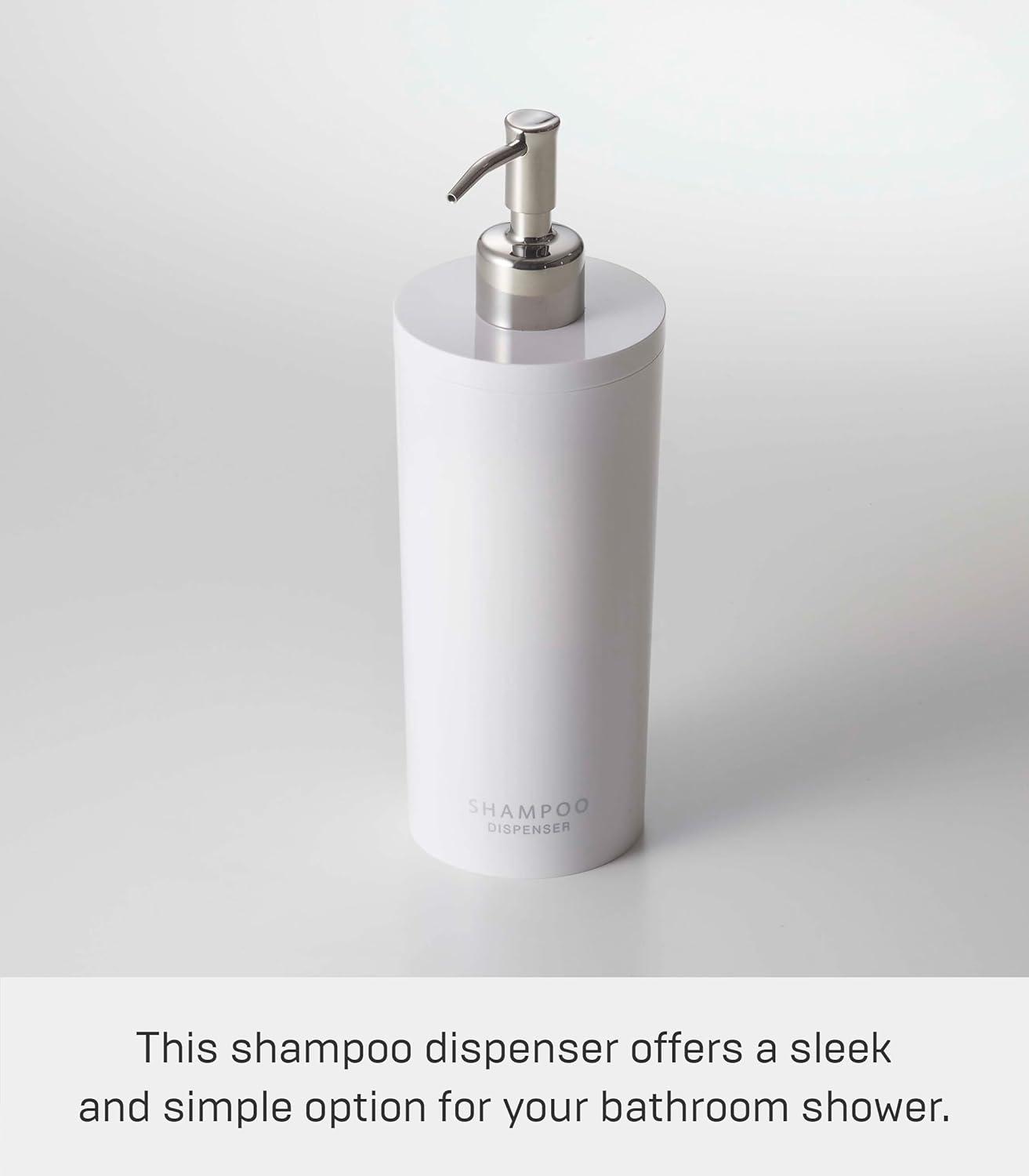 Yamazaki Home Tower Yamazaki Home Shampoo Dispenser, Contemporary Bottle Pump For Shower, Shampoo, 16.9 fluid oz.