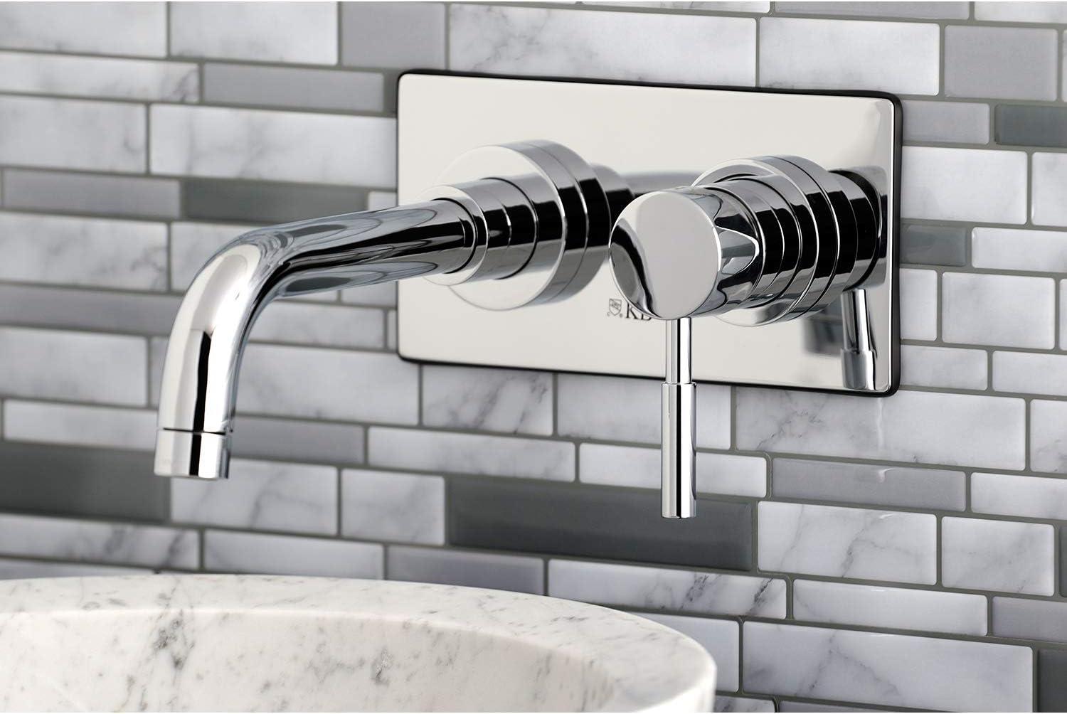 Concord Sleek Polished Chrome Single-Handle Wall Mount Bathroom Faucet