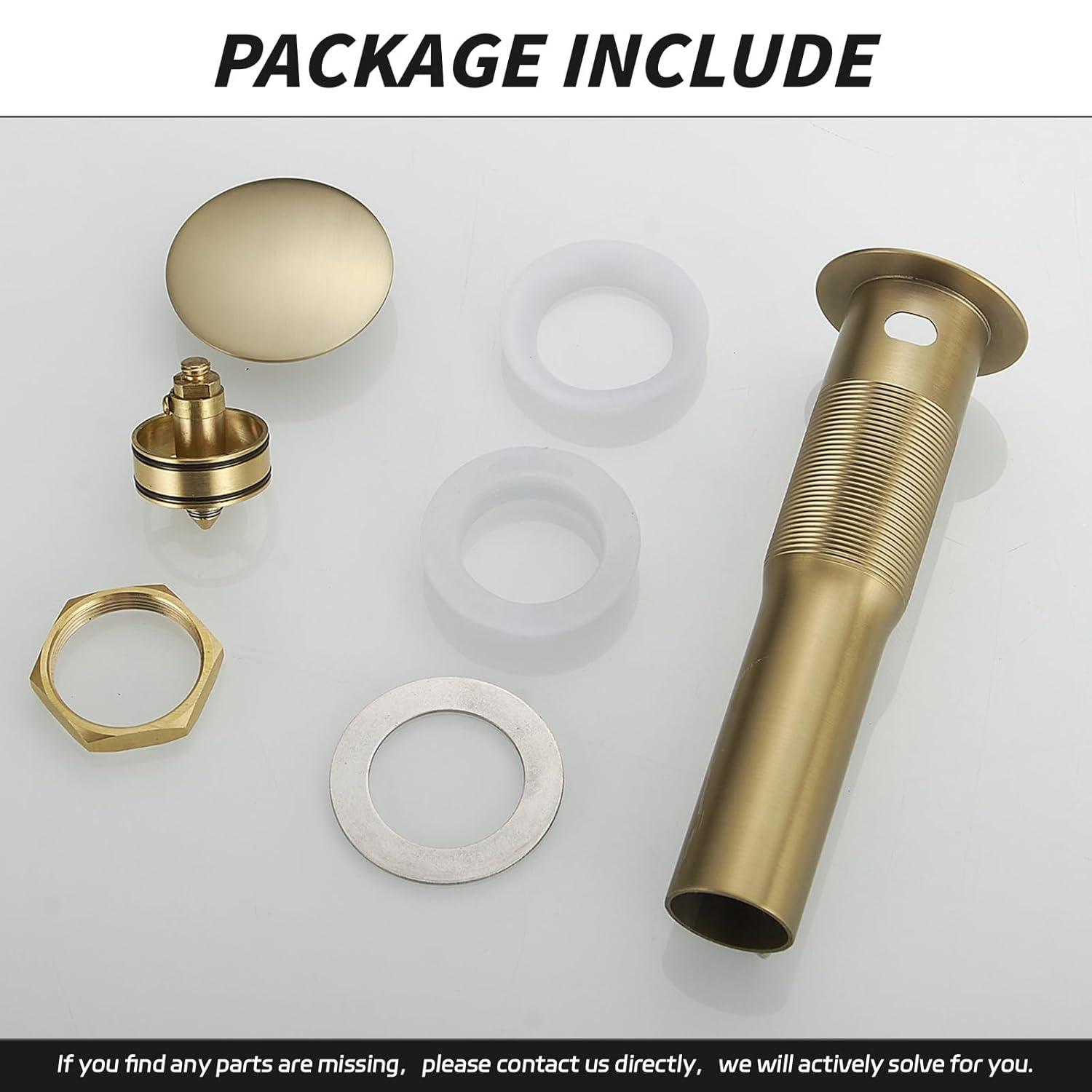TAIFOND Pop-Up Bathroom Sink Drain with Overflow PD1P2441001BG