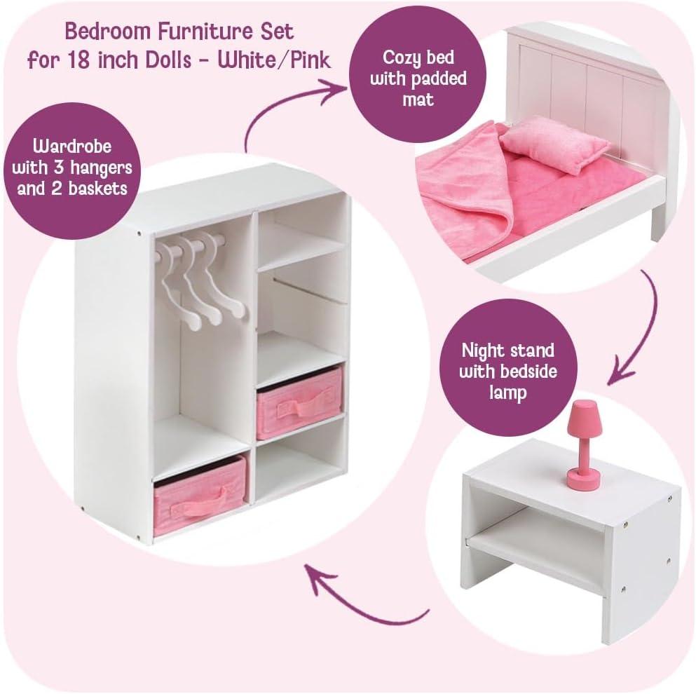 Badger Basket Bedroom Furniture Set for 18 inch Dolls