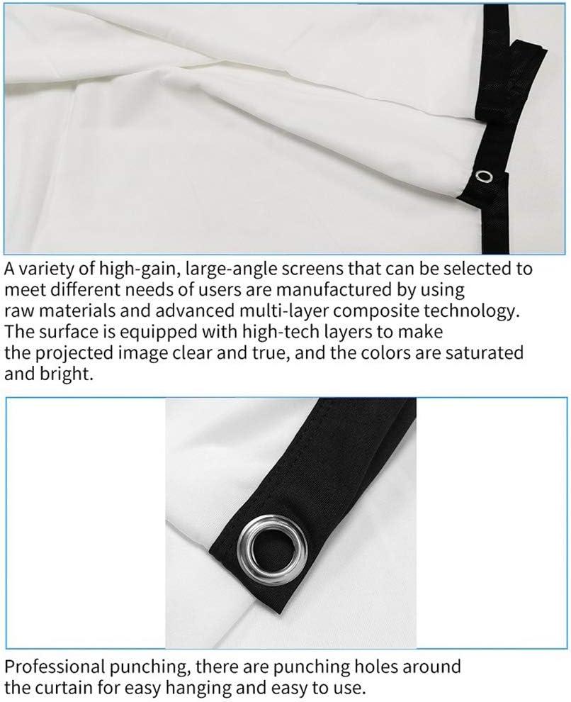 Projector Screen, White Projector Screen, 16:9 No Crease Home Theater Foldable Projection Screen 60"|72"|84"|100"|120"|150"