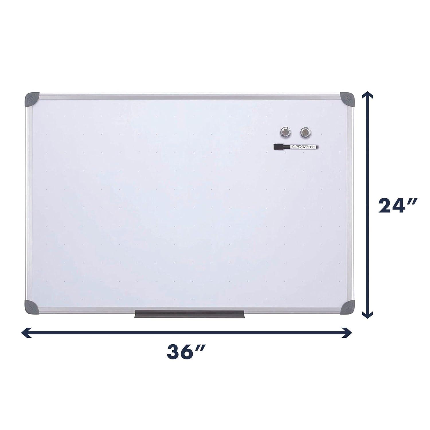 Quartet Whiteboard, Dry Erase Board, Magnetic, 2' x 3' White Board, Includes One Quartet Dry Erase Marker & Marker Tray, Euro Style Aluminum Frame (UKTE2436-ECR)