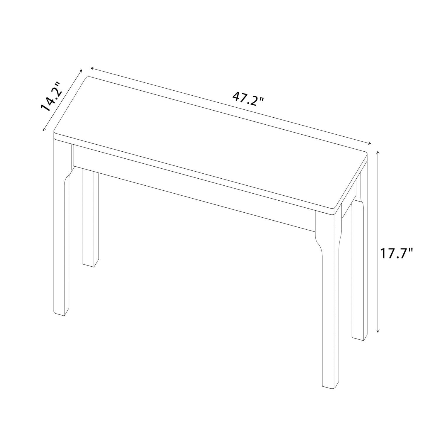 BALANBO Bed End Bench Wood Bench Living Room Entrance Bench Bedroom Seat Dining Table Chair, Bedroom, Living Room, Kitchen Wooden Bench (White Color)