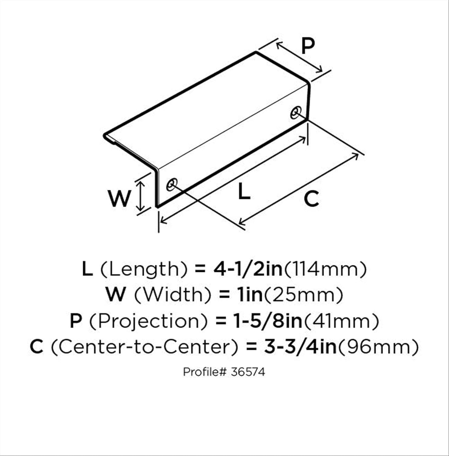 3 3/4" Center to Center Finger Pull