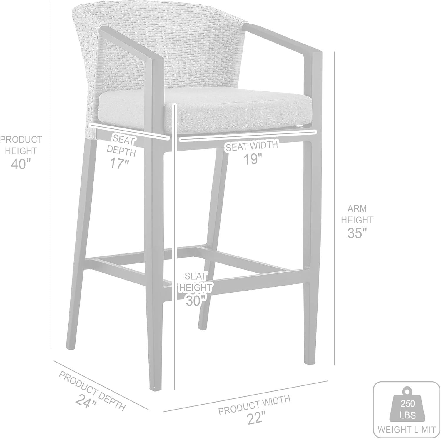 Armen Living Aileen 30 in. Outdoor Bar Stool