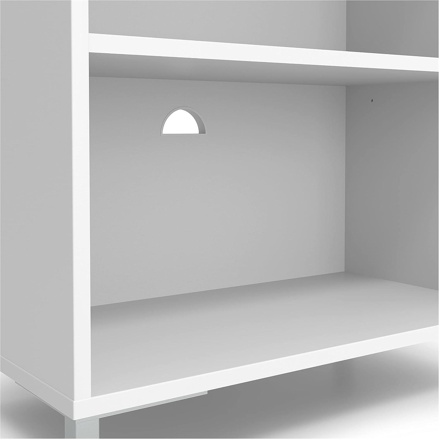 Union & Scale Essentials 3 Shelf 45"H Laminate Bookcase White UN56976