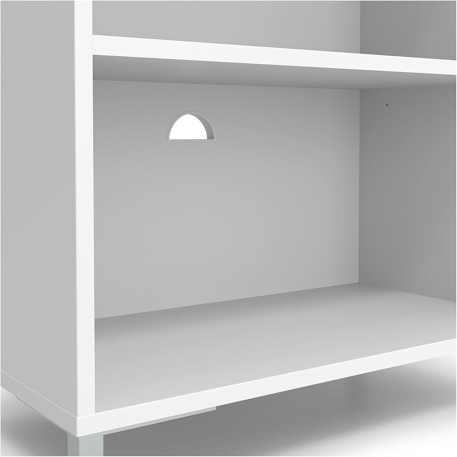 Union & Scale Essentials 3 Shelf 45"H Laminate Bookcase White UN56976