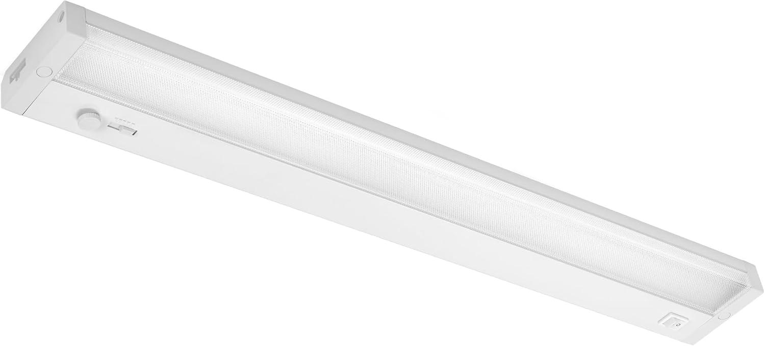 24-Inch White Metal LED Dimmable Under Cabinet Light